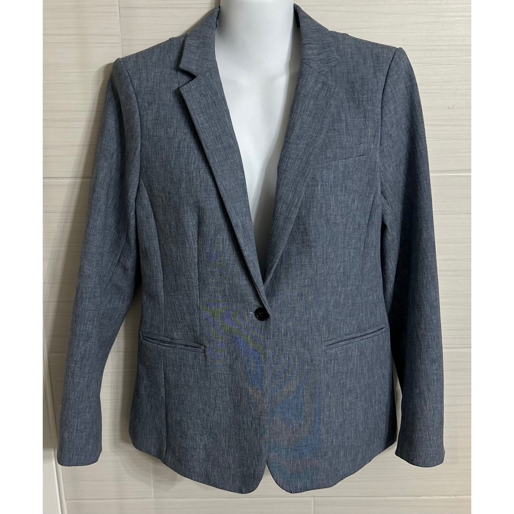 Banana Republic Long and Lean Blazer Blue Gray 6, Career Classic Office